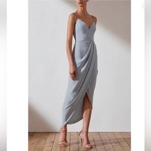 Shona Joy Sky Blue High Low Dress